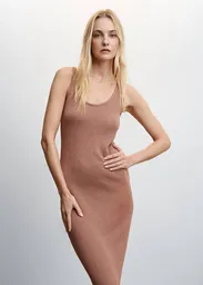 Vestido Emile Tabaco Talla XS Mujer Mango