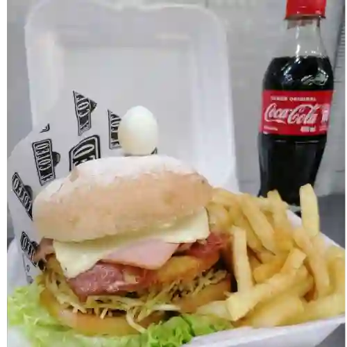 Combo Hamburguesa Apanada