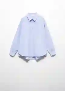Camisa Greta Azul Talla 07 Niñas Mango
