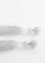 Pendientes Astrid Plata Talla 99 Mujer Mango