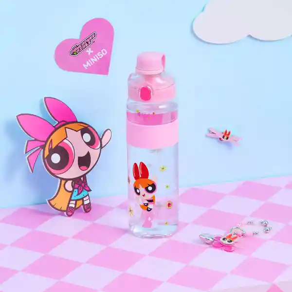 Vaso Plástico de Serie Las Chicas Superpoderosas Rosa Miniso