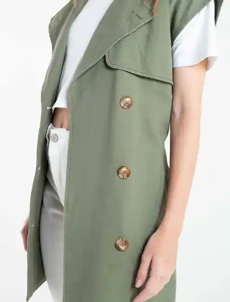 Chaqueta Mujer Verde Velado Medio Talla S Naf Naf