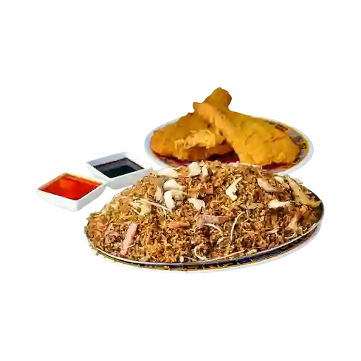 Arroz chino grande, 4 robalos