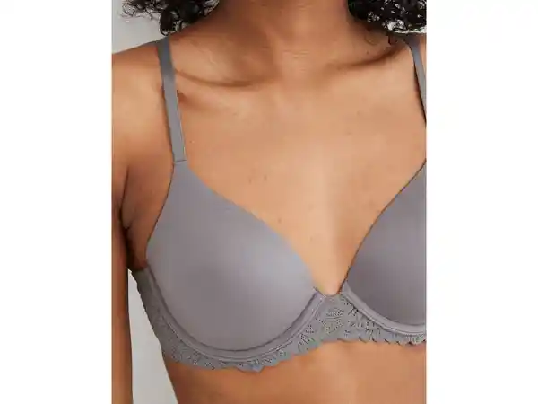 American Eagle Brasier Aerie Real Sunnie Flores Gris Cáscara 34D