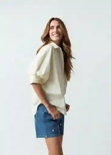 Camisa Mujer Amarillo Transparente Claro XS-S Naf Naf