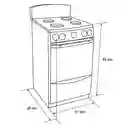 Abba Estufa Ab 101-5 N Neg - 4 Ptos Negra Horno Inox Torre