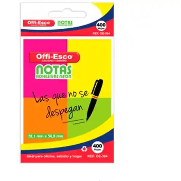 Nota Adhesiva Pos-it Colores Oe-364 Offi-esco