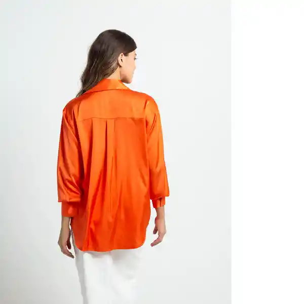 Camisa Lirio Mujer Naranja Lirio Medio Talla M 512F344 Naf Naf