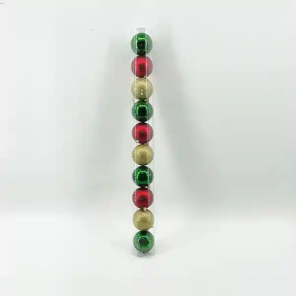 Bola de Navidad Tubo Multicolor 8 cm