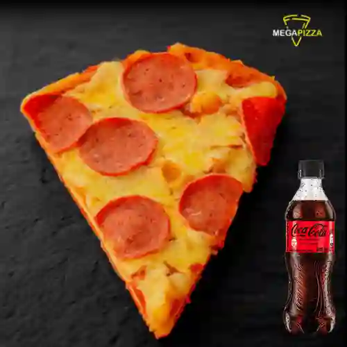 Combo Pizza Pepperoni + Coca Cola Sin Azúcar 400 ml