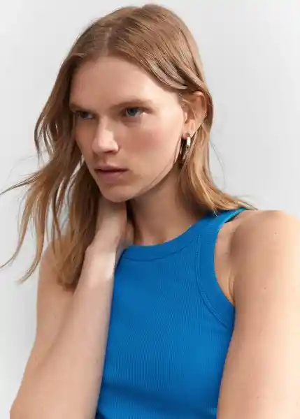 Top Boni Azul Talla S Mujer Mango