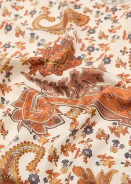 Pañuelo Juno Naranja Talla 99 Mujer Mango