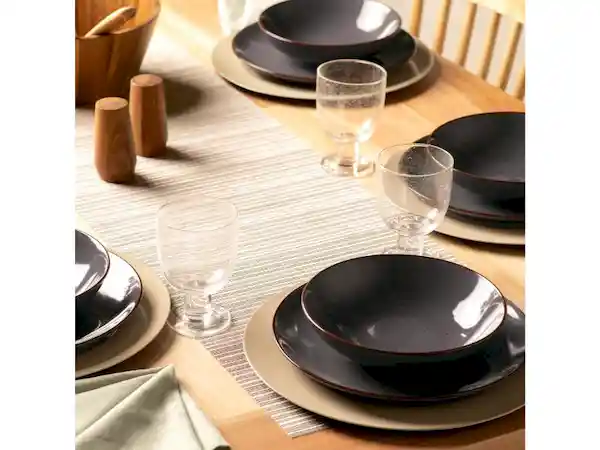 Plato de Sopa Rústico Negro Casaideas