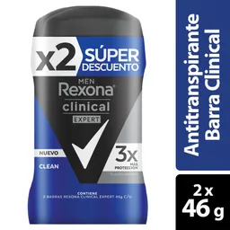 Rexona Desodorante Clinical Expert Clean en Barra