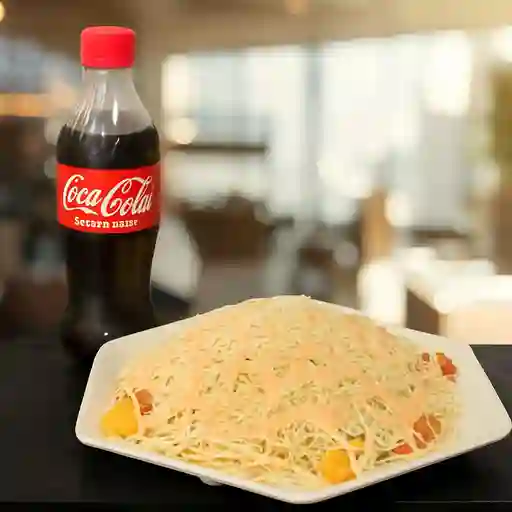 Combo salchipapa + coca cola