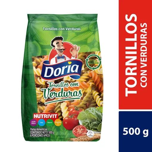 Doria Pasta Tornillos con Verduras