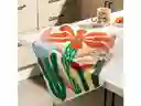 Paño Estampado Atemporal Flores Naranjas Casaideas