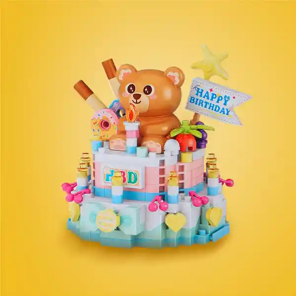 Bloque de Construcción Happy Food Pastel de Oso Miniso
