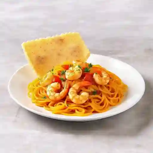 Pasta con camarones