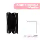 Cartera Para Mujer Con Textura Granulada Negro Serie Miniso