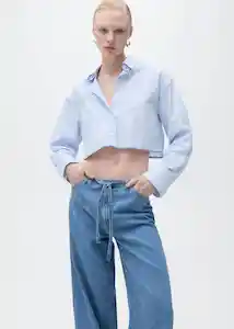 Pantalón Maria Tejano Medio Talla L Mujer Mango