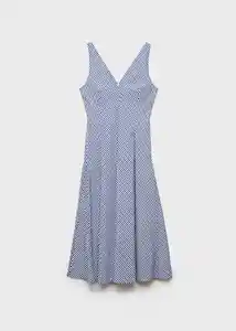 Vestido Prima Azul Talla L Mujer Mango