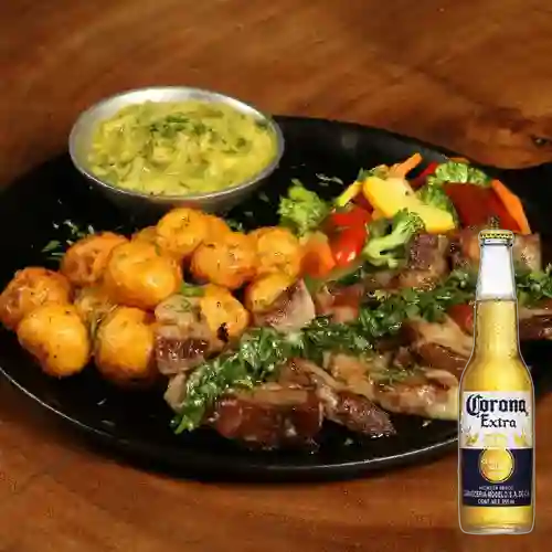Combo Bondiola Rústica + Cerveza Corona Bot. 355ml