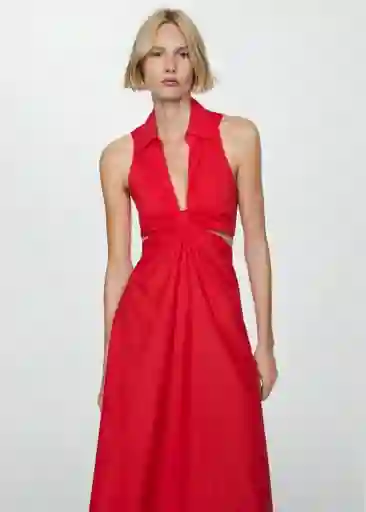 Vestido Capricor Rojo Talla Xs Mujer Mango