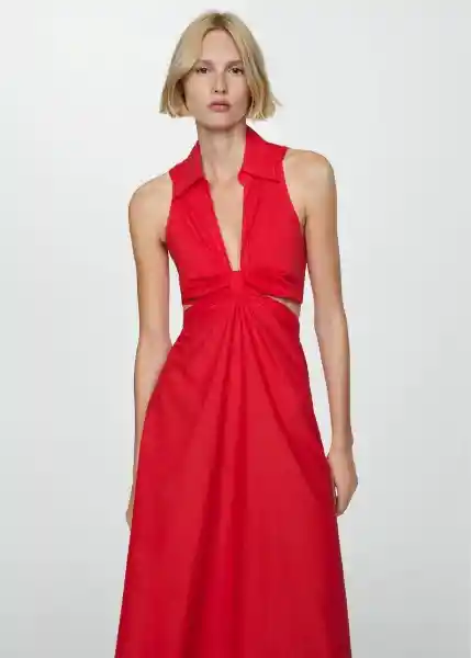 Vestido Capricor Rojo Talla Xs Mujer Mango