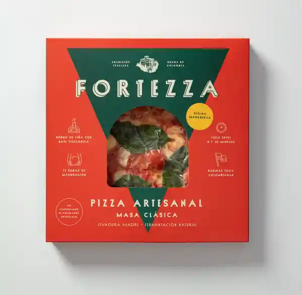 Fortezza Pizza Congelada Regina Margherita Masa Clásica Mediana