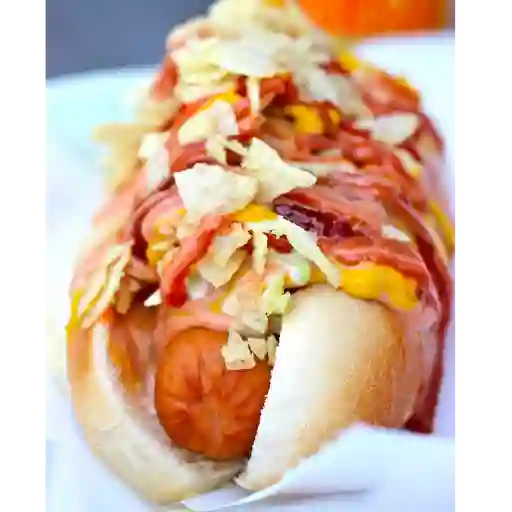 Perro caliente especial (desmechado)