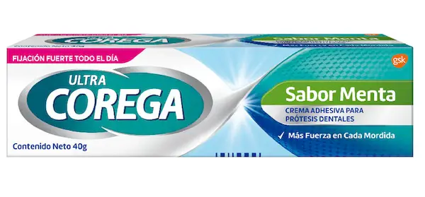 Corega Crema Adhesiva Ultra Para Prótesis Dental Sabor Menta