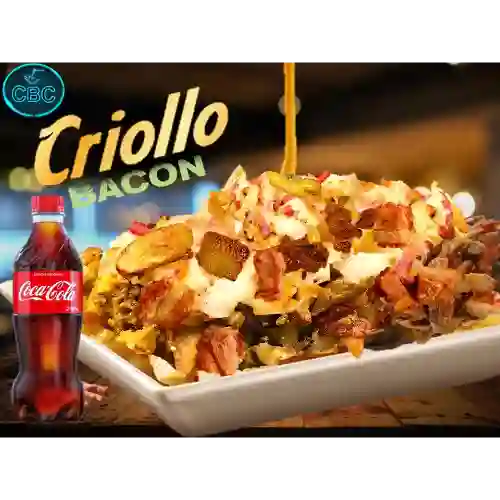 Papas Bacón con Gaseosa