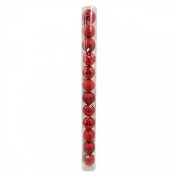 Cotidiana Set Esferas Diseño Red 6 cm Nav2