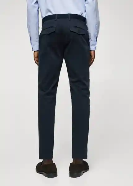 Pantalón Prato Navy Talla 38 Hombre Mango