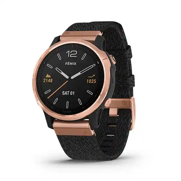 Reloj Fenix 6s Sapphire Rose Gold Correa Black