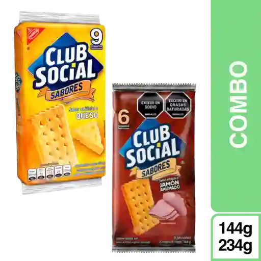 Combo Club Social Jamón + Club Social Queso