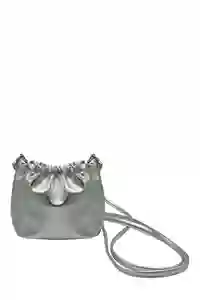 Bolso Bandolera Plata Charm Mercedes Campuzano