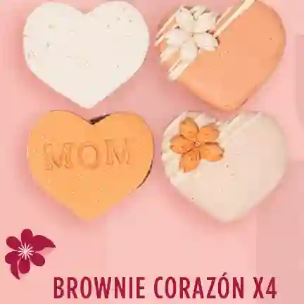 Brownies Corazón X4