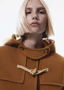 Abrigo Duffle Camel Talla S Mujer Mango