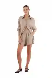 Short Tiana Taupe Talla M Mercedes Campuzano