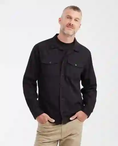Camisa Utility Long Negro Sombrío Ultraoscuro Talla S Chevignon
