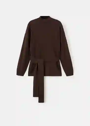Saco Jersey Vieiri Chocolate Talla L Mujer Mango