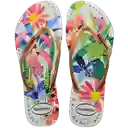 Sandalias Slim Tropical Blanco/Azul Talla 40 4122111 Havaianas