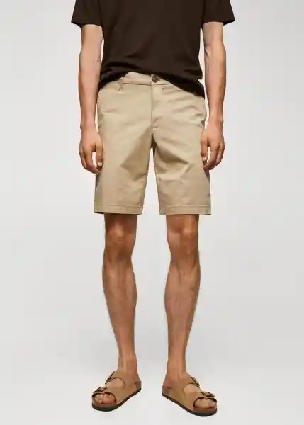 Bermuda Gracia-H Beige Talla 42 Hombre Mango