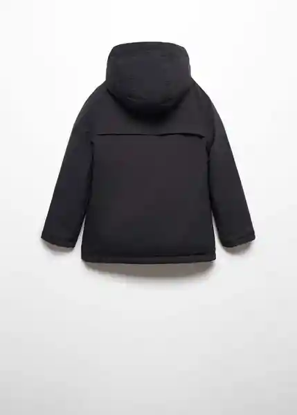 Abrigo Anorak Ruben Negro Talla 10 Niños Mango