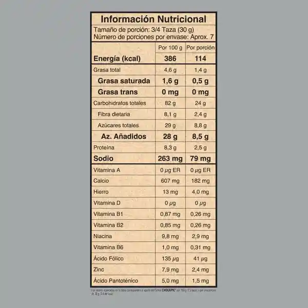 Chocapic Cereal Sabor a chocolate