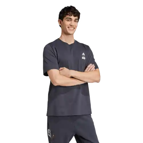 Adidas Camiseta Manga Corta Entrenamiento Hombre Gris Talla S