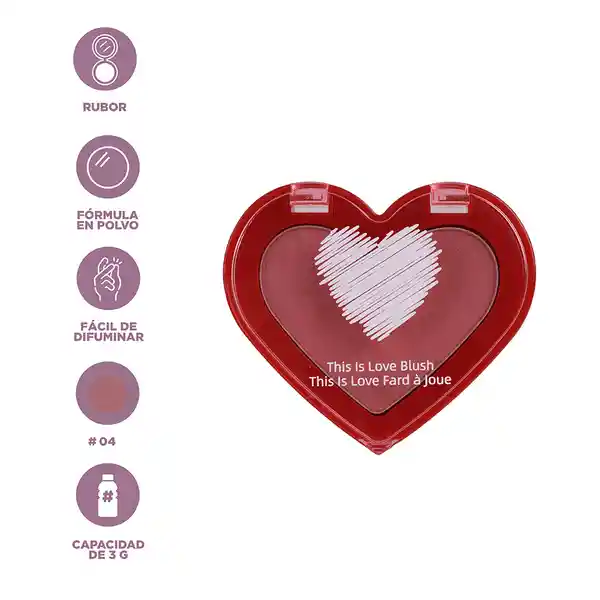 Rubor en Polvo Compacto This is Love 05 Miniso