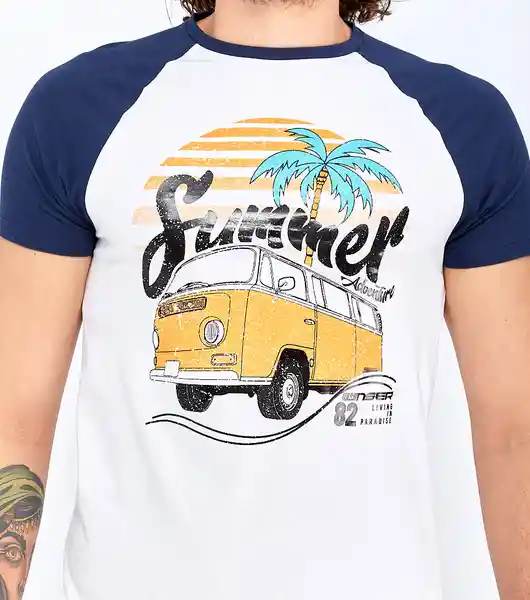 Unser Camiseta Azul Talla S 823724